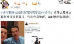 卓伟爆料古装男星视频播放,卓伟独家爆料引发热议